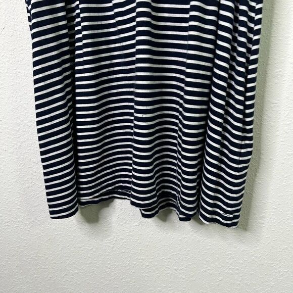 Chaps Ralph Lauren V Neck Navy Blue White Striped Nautical Top Women’s Size 2X - Picture 3 of 16